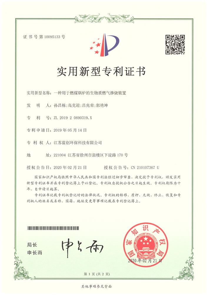 生物質(zhì)摻燒裝置專(zhuān)利